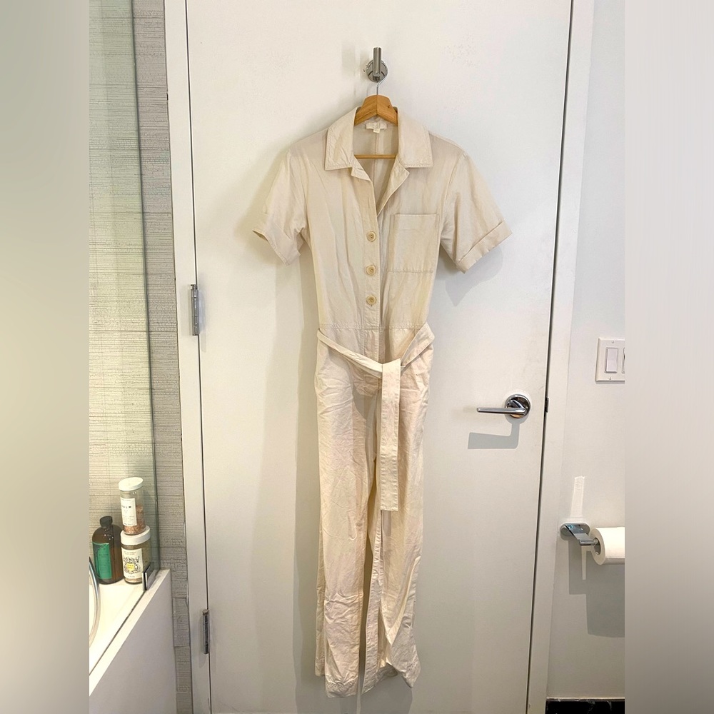 COS Linen Jumpsuit (Cream Bone Color) Size 2 / Small